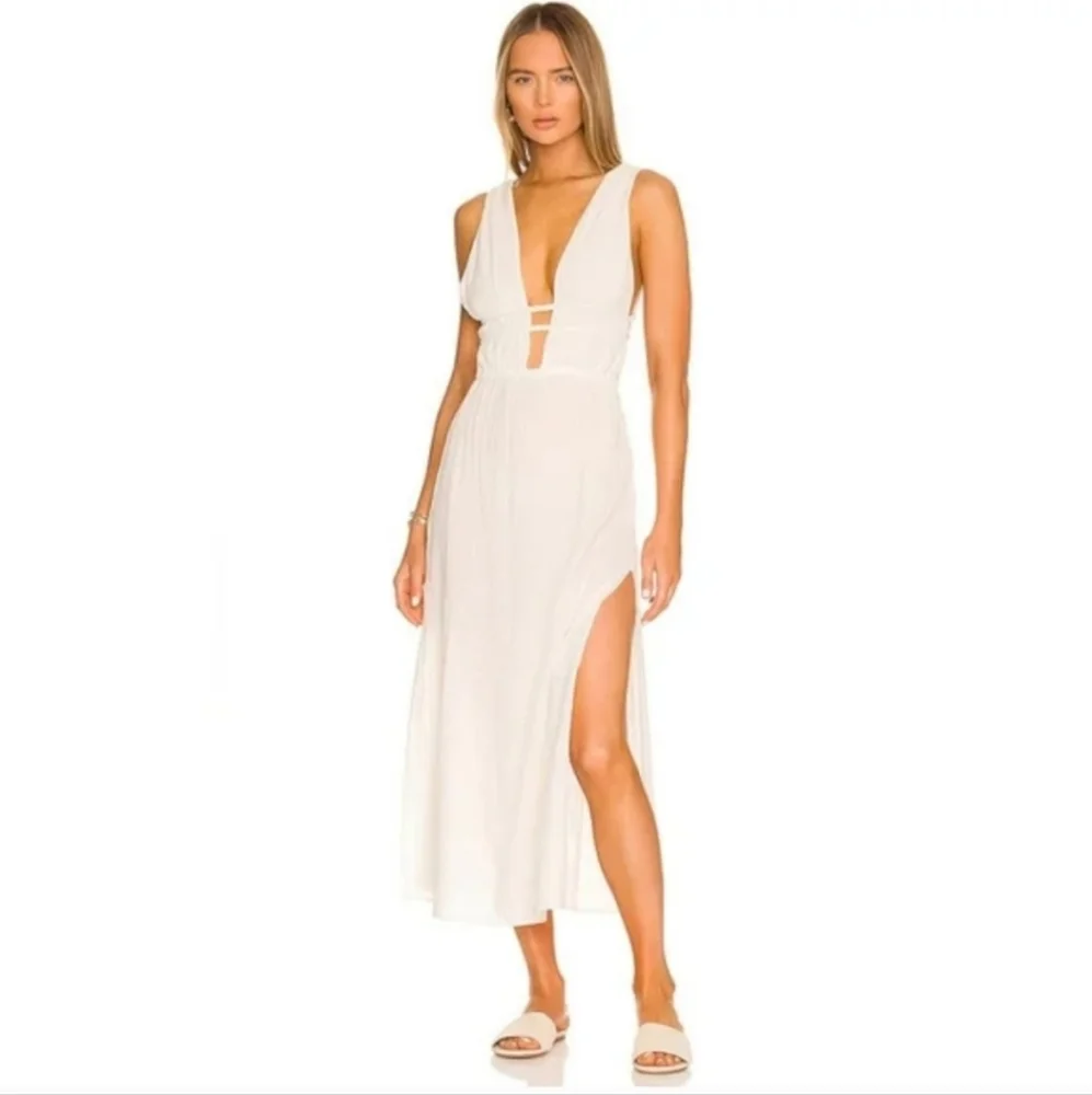 NWT L*SPACE Kira Swimsuit Cover Up Coverup Cover-Up Gauzy Maxi Dress Medium NEW - Picture 15 of 15